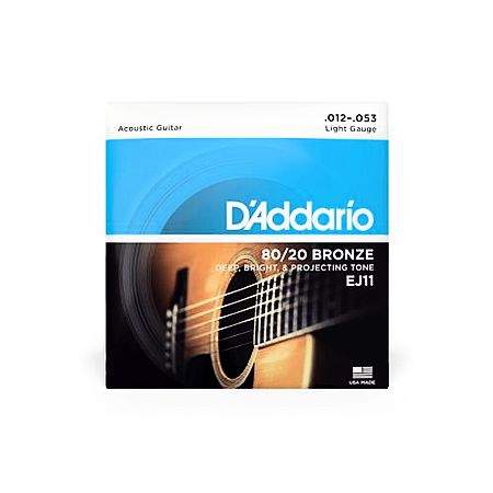 Daddario EJ11 12-53 Bronze W-Git Guitar Strings Light 80/20