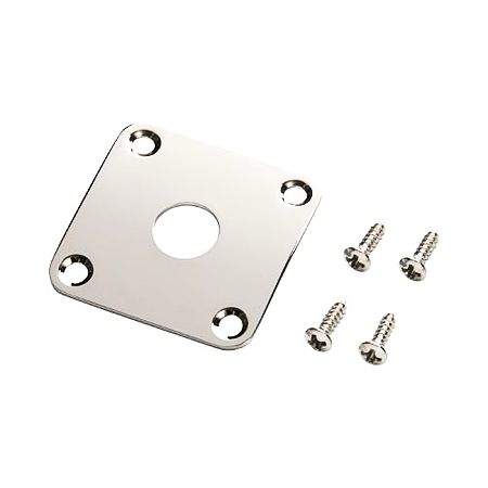 Gibson Metal Jack Plate Nickel  Replacement Part