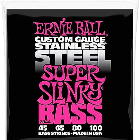 Ernie Ball EB-2844 Stainless Steel Super Bass Saiten 045-100