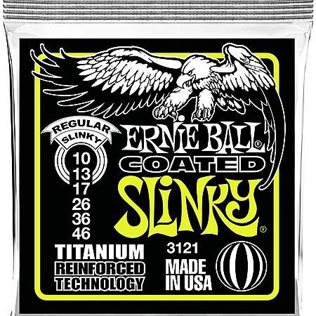 Ernie Ball EB3121 Coated Regular Slinky E-Gitarren Saiten 010-046