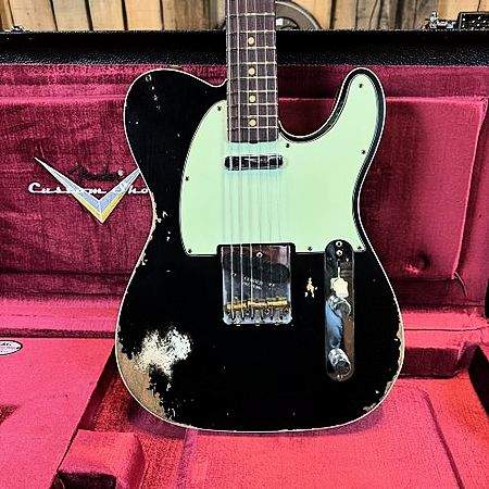 Fender 1960 Tele Custom Heavy Relic RW Aged Black