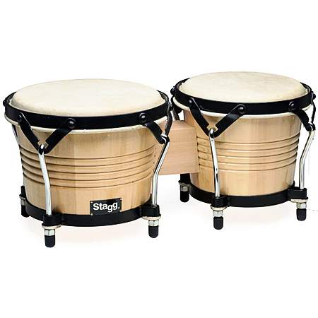 Stagg BW-200-N Bongo Set 7,5'' & 6,5'' Holz Natural