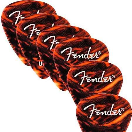 Fender Classic Shell 351 Shape Picks Medium Pack12