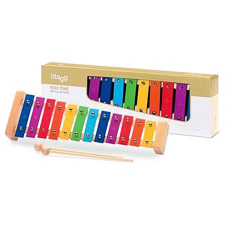 Stagg Metallophon mit 12 Stäben Rainbow Color