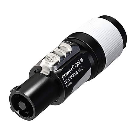 Neutrik PowerCon Stecker 250V grau NAC3FxxB-W-S