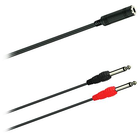 DREITEC Adapterkabel 2 x Mono Klinke auf Kupplung Stereo 90041