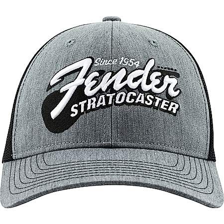 Fender Strat Guitar Hat Gray Basecap
