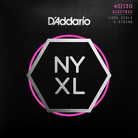 D'Addario NYXL45130 Nickelplated Steel Regular Light 5-Saiter