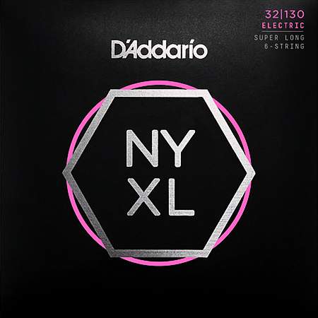 D'Addario NYXL32130SL Nickelplated Steel Regular Light Super Long 6-Saiter