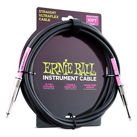 Ernie Ball EB6048 Instrumentenkabel schwarz 3,04 m