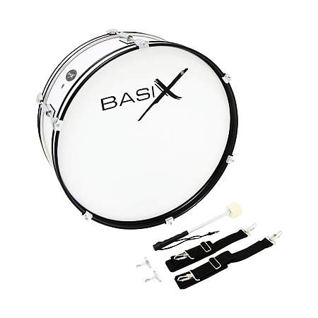 Basix Marching Drum weiss 22x7