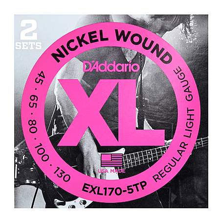 D'Addario EXL-170-5TP Nickel E-Bass Saiten Twin Pack