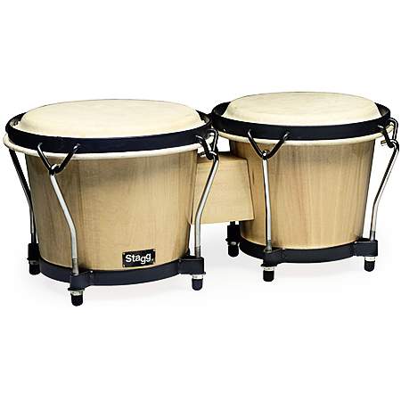 Stagg BW-70-N Bongo Set 6'' & 7'' natur mit Holzkessel