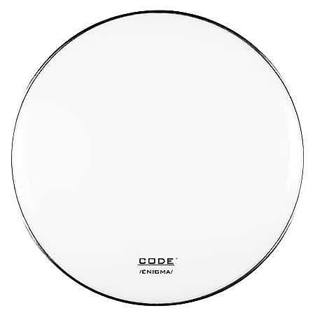 Code Drumhead Enigma Bassdrum Resonanzfell weiss 22