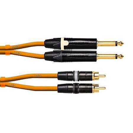 Cordial CEON DJ PLUG-RCA 15 Orange Kabel 1,5m