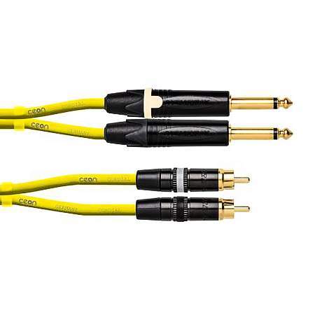 Cordial CEON DJ PLUG-RCA 15 Yellow Kabel 1,5m