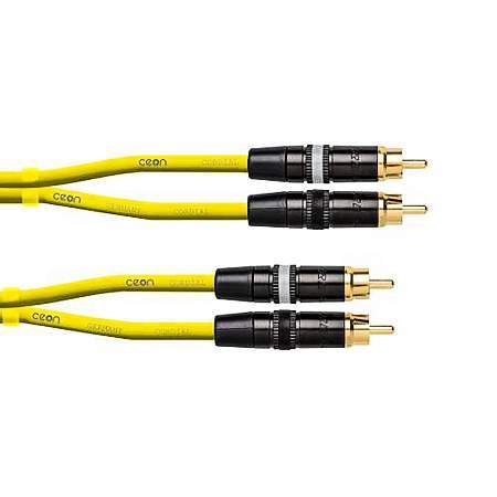 Cordial CEON DJ RCA 15 Yellow Kabel 1,5m