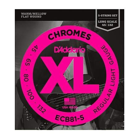 D'Addario ECB81-5 Chromes Light E-Bass 045-132