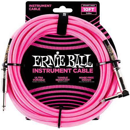 Ernie Ball EB6078 Instrumentenkabel 3m Pink