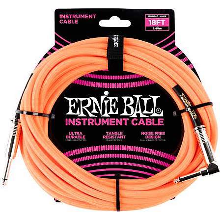 Ernie Ball EB6084 Instrumentenkabel 5,48m Orange