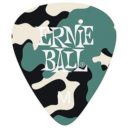 Ernie Ball EB9222 Celluloid Picks Camo 12er Set Medium