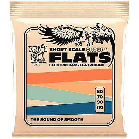 Ernie Ball EB2800 Bass Saiten 50-110 Flatwound Shortscale
