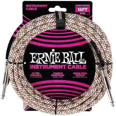 Ernie Ball EB6430 Kabel Gewebe Emerald Argyle 5,49m