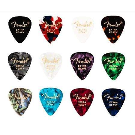 Fender Celluloid Medley 351 Pack Extra Heavy 12x