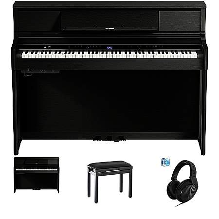 Roland LX-5 CH E-Piano Charcoal Black Bundle/Set