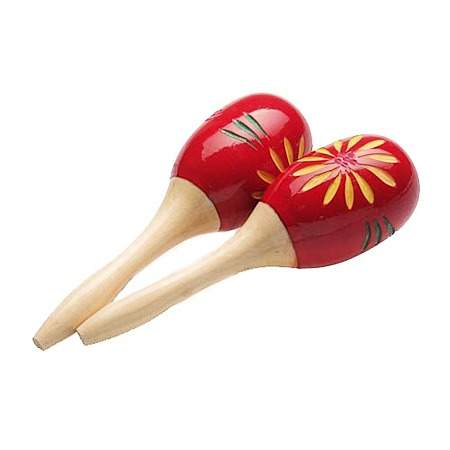 Stagg Maracas Paar ovaler Holz Blumen-Finish