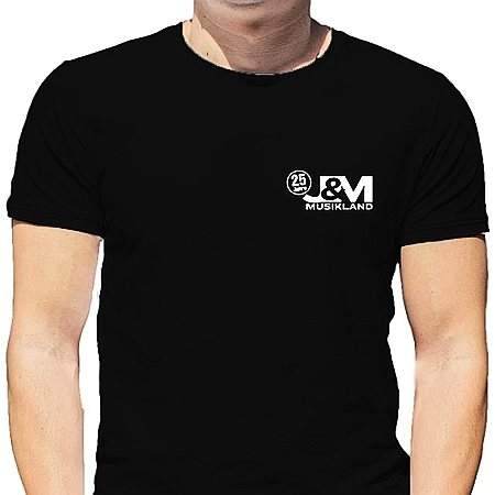 J&M T-Shirt Logo 25Jahre schwarz Größe L