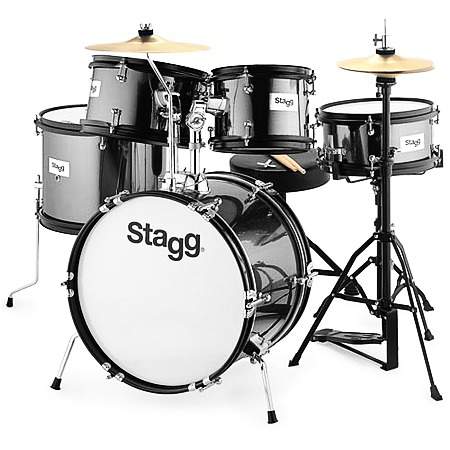 Stagg TIM Junior Kit 5-teiliges Drumset schwarz