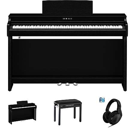 Yamaha CLP-825 B Digital Piano Black Bundle/Set
