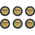 Ibanez PPA1M-BK Round Pick Set 6er Set