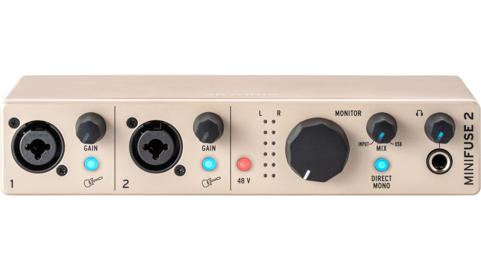 Arturia MiniFuse 2 Champagne Interface