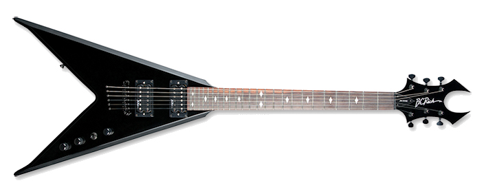 B.C. Rich JRV Edge V Gloss Black Satin Bevels