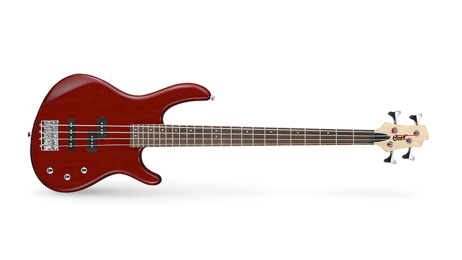 Cort Action PJ OPBC E-Bass Open Pore Black Cherry