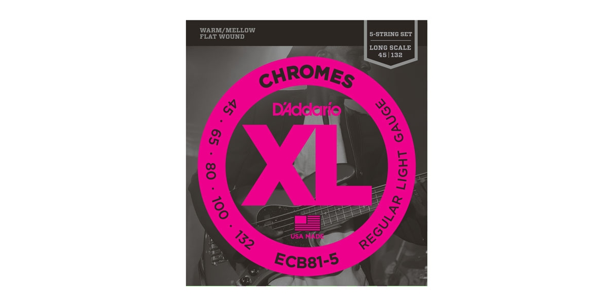 D'Addario ECB81-5 Chromes Light E-Bass 045-132