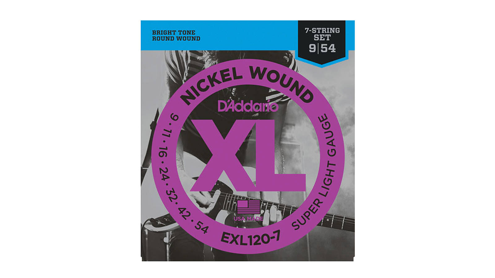 D'Addario EXL120-7 Nickel E-Gitarren Saiten 7-Saiter