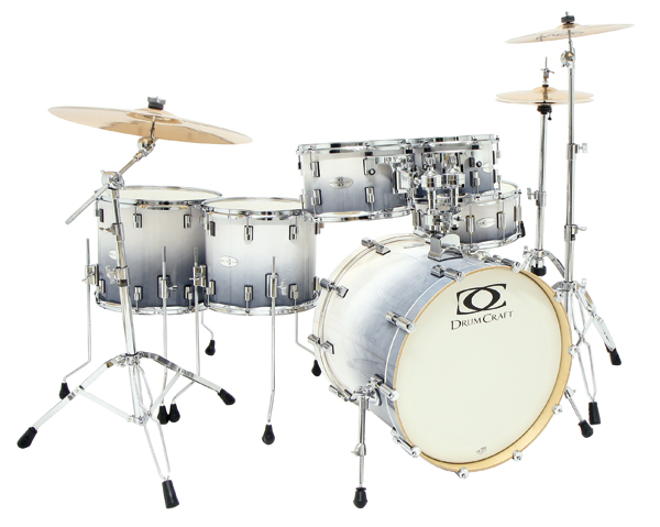 DrumCraft DC-6 Limited Drumset Great White Fade