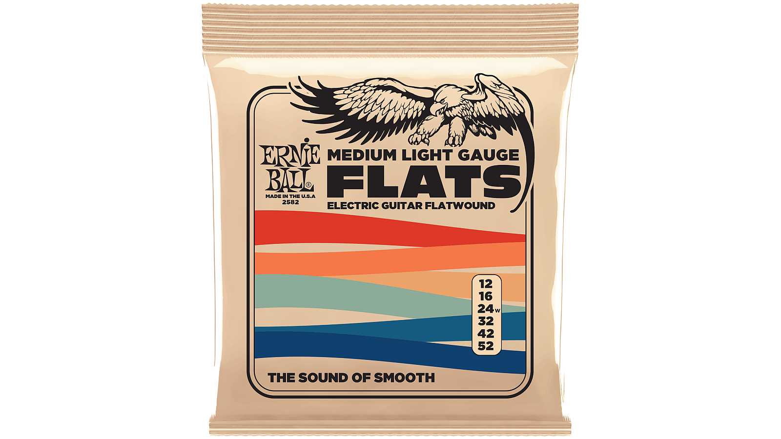 Ernie Ball EB2582 E-Gitarren Saiten 12-52 Slinky Flatwound Medium