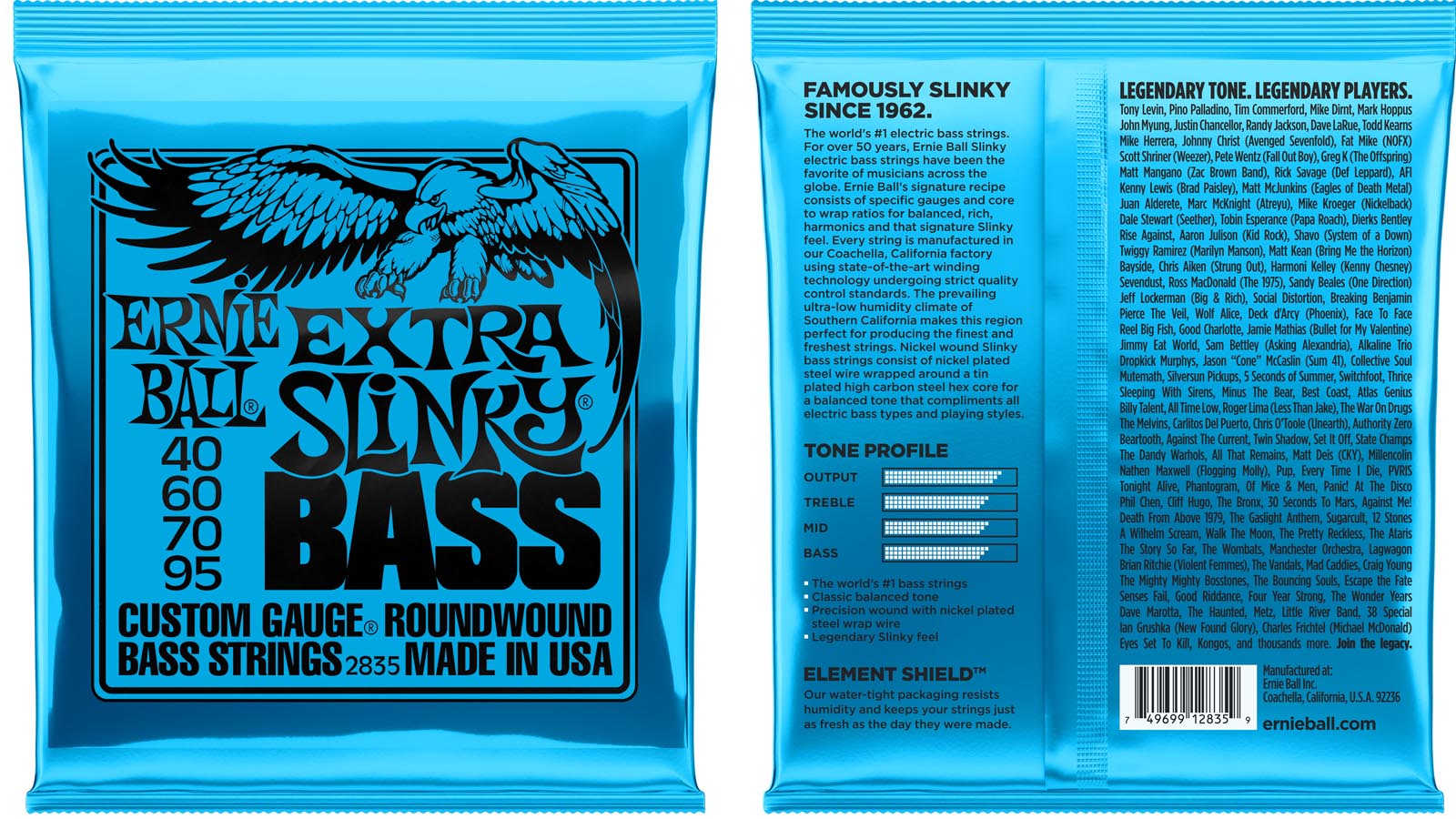 Ernie Ball EB-2835 Basssaiten 040-095