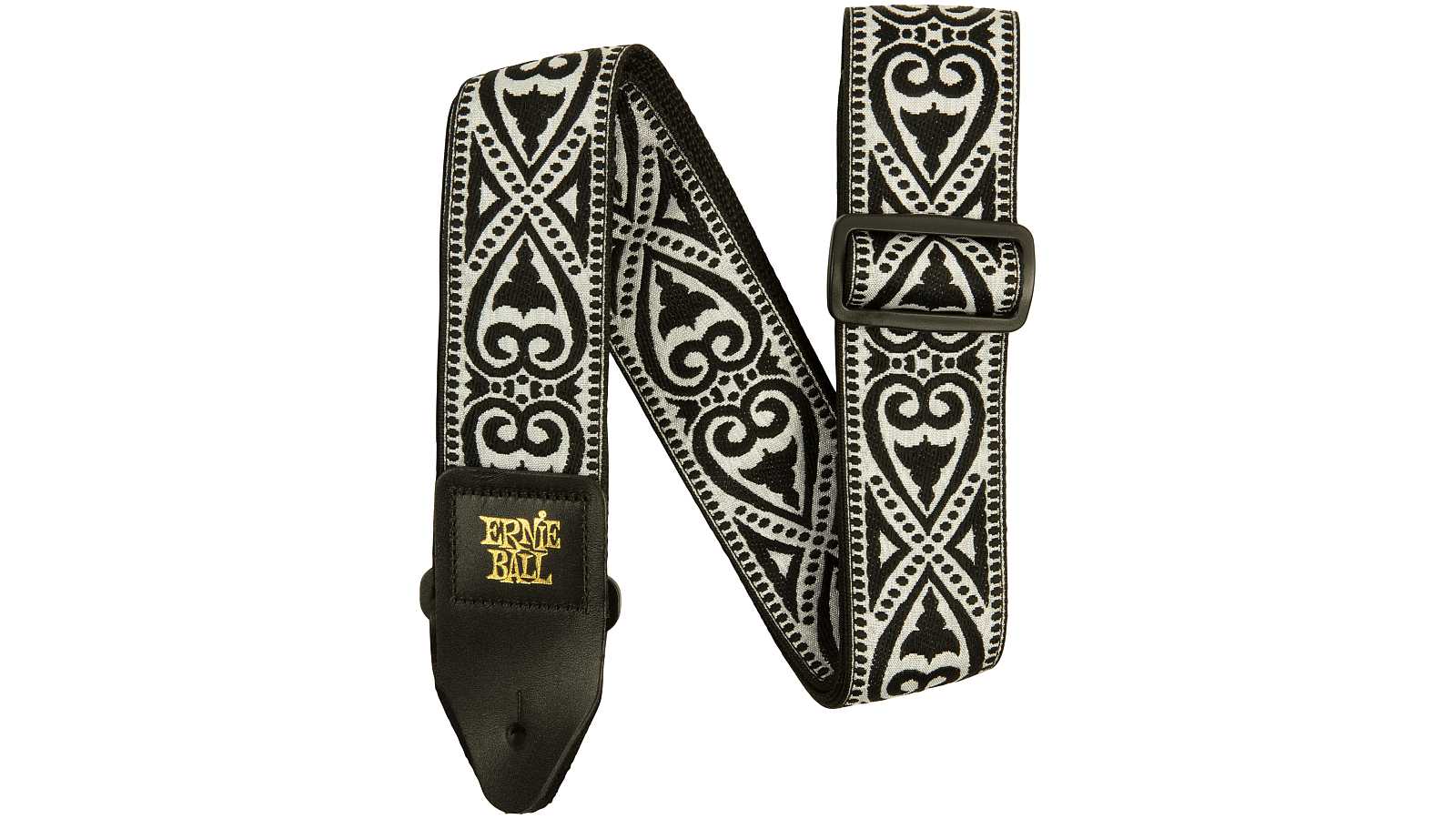Ernie Ball EB5345 Gurt Jacquard Black Heart