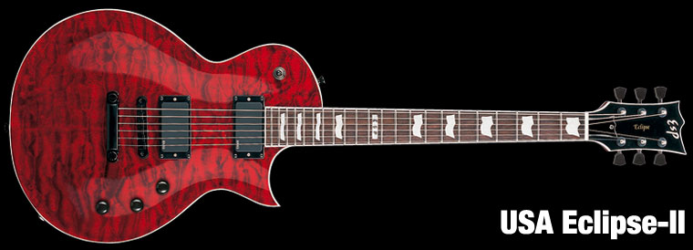 ESP Eclipse II USA See Thru Black Cherry E-Gitarre