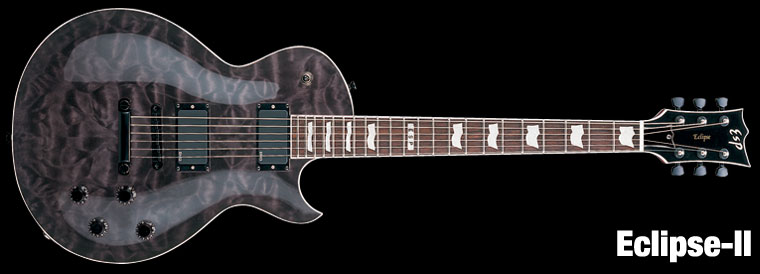 ESP Eclipse II See Thru Black E-Gitarre