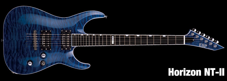ESP Horizon NT II QM Black Aqua E-Gitarre