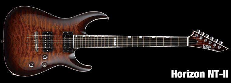 ESP Horizon NT II QM Dark Brown Sunburst E-Gitarre