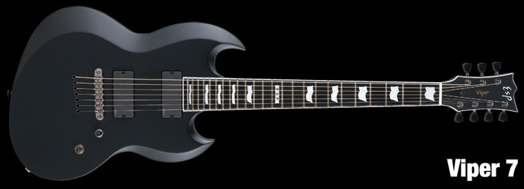 ESP Viper 7 Black E-Gitarre