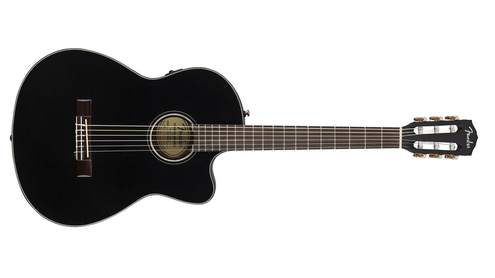 Fender CN-140SCE BLK Konzertgitarre