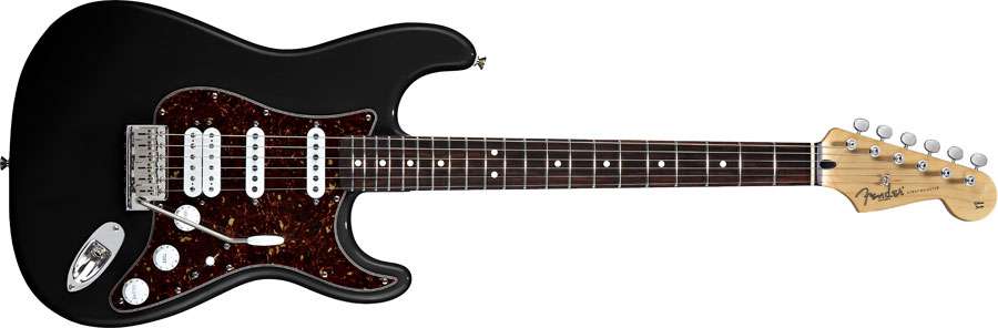 Fender Deluxe Power Stratocaster mit Piezo/Fishman RW BKL